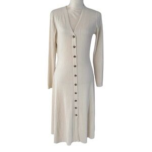 Lucky Brand Ivory knit Long Sleeve Dress